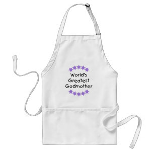 World's Greatest Godmother (purple stars) Standard Apron