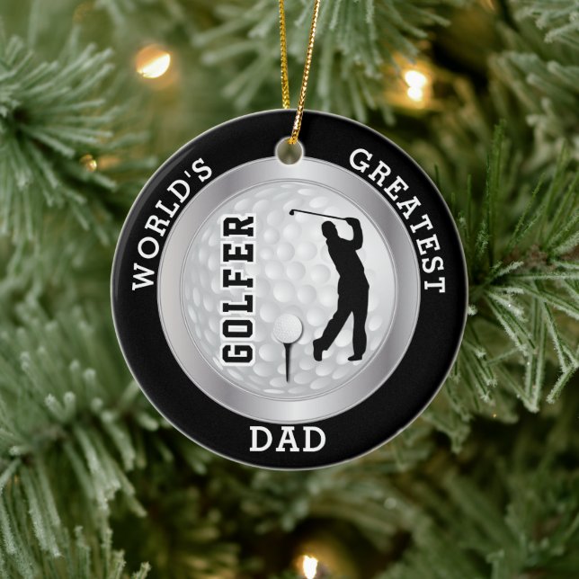 World's Greatest Golfer | Golf Ball Ceramic Ornament (Tree)