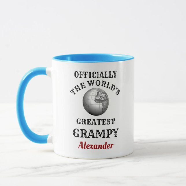 Worlds Greatest Grampy Add Your Name Grandfather Mug (Left)