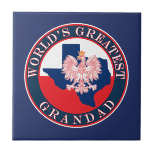 World's Greatest Grandad Ceramic Tile