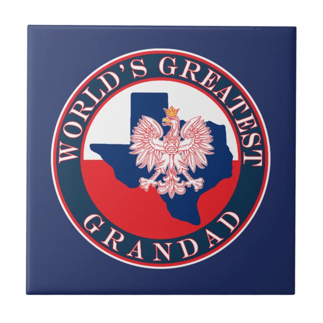 World's Greatest Grandad Ceramic Tile (Front)