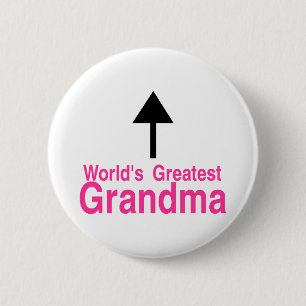 Worlds Greatest Grandma Arrow 6 Cm Round Badge