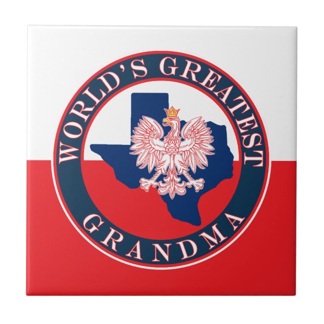 World's Greatest Grandma Ceramic Tile (Front)