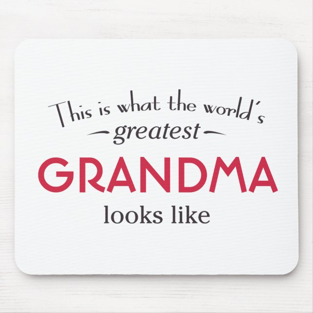 World's Greatest Grandma Mouse Pad (Front)