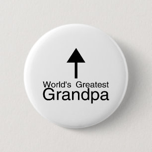 Worlds Greatest Grandpa Arrow 6 Cm Round Badge