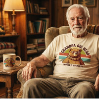 World's Greatest Grandpa Bear Modern and retro