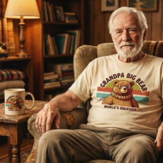 World's Greatest Grandpa Bear Modern and retro T-Shirt