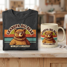 World's Greatest Grandpa Bear Modern and retro
