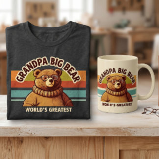 World's Greatest Grandpa Bear Modern and retro T-Shirt