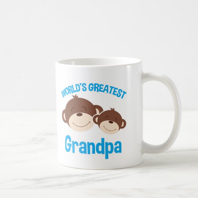 World's Greatest Grandpa Cute Monkeys Mug (Right)