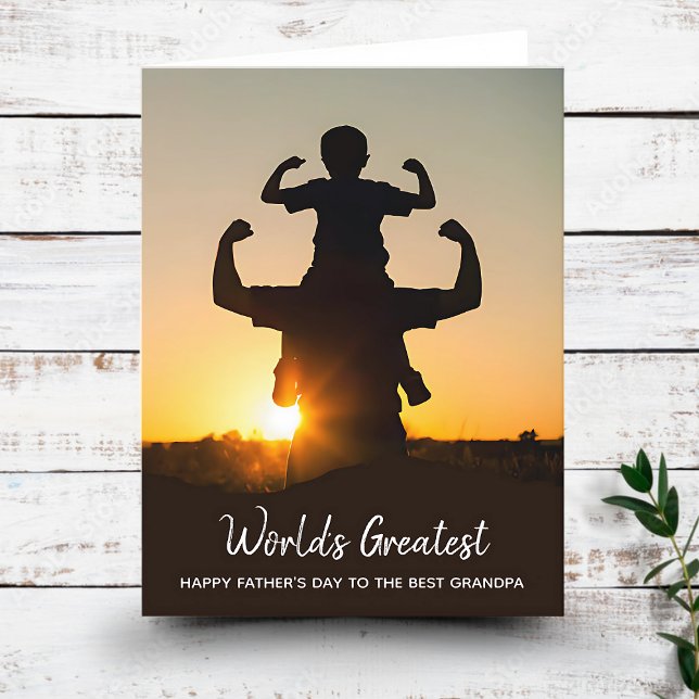 World's Greatest Grandpa Father's Day Photo Card (Creator Uploaded)