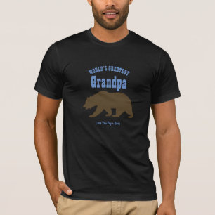 Worlds Greatest Grandpa Papa Bear Grandfather Gift T-Shirt