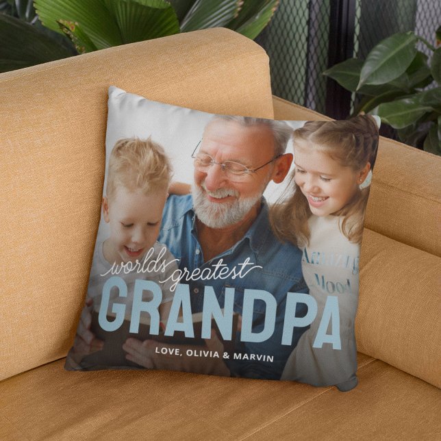 Worlds Greatest Grandpa Photo Cushion (Creator Uploaded)