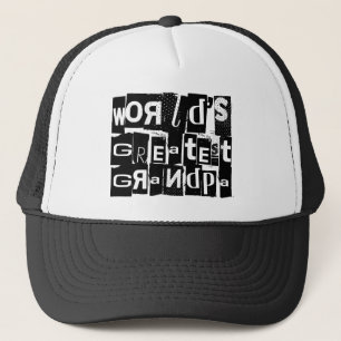 World's Greatest Grandpa Typography Trucker Hat