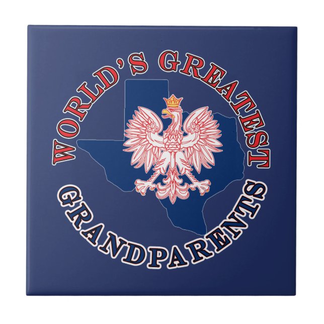 World's Greatest Grandparents Ceramic Tile (Front)