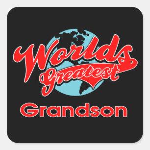 World's Greatest Grandson Square Sticker