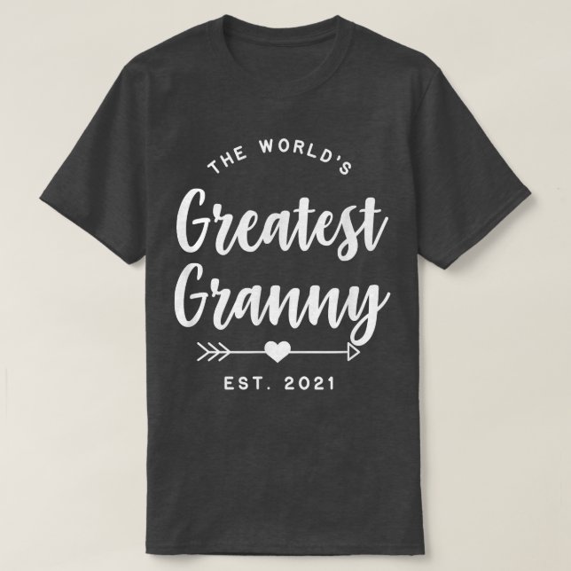 World's Greatest Granny Est  T-Shirt (Design Front)