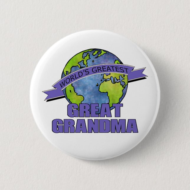 World's Greatest Great Grandma 6 Cm Round Badge (Front)
