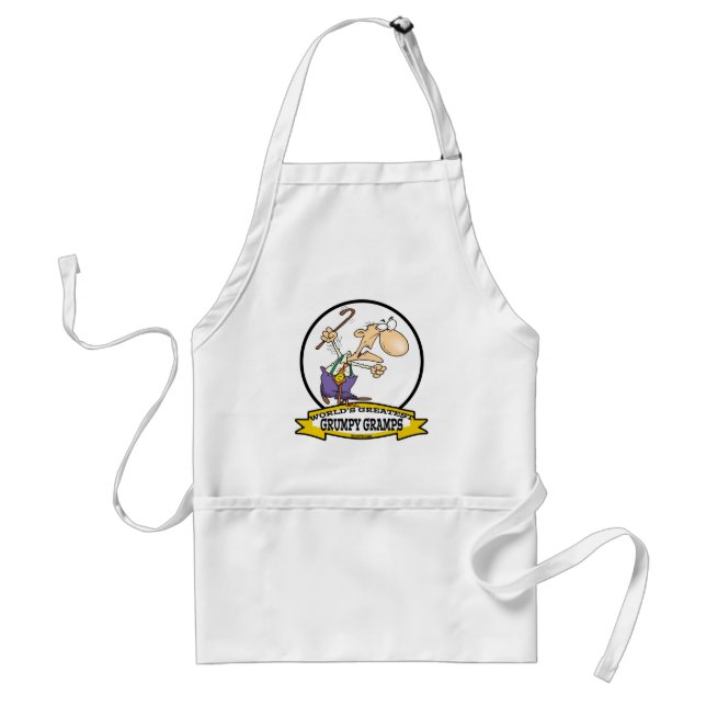 WORLDS GREATEST GRUMPY GRAMPS CARTOON STANDARD APRON (Front)