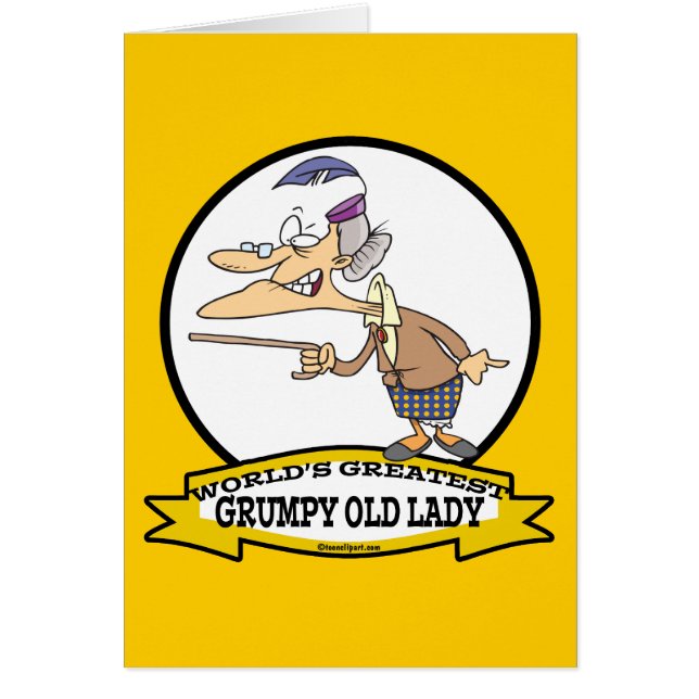WORLDS GREATEST GRUMPY OLD LADY CARTOON (Front)