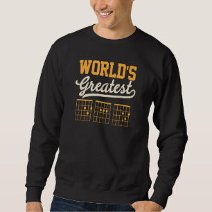 World's Greatest Guitar Dad Guitar Fret Tab Chord Sweatshirt