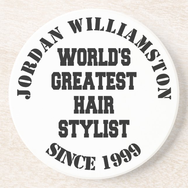 Worlds Greatest Hair Stylist Coaster (Front)