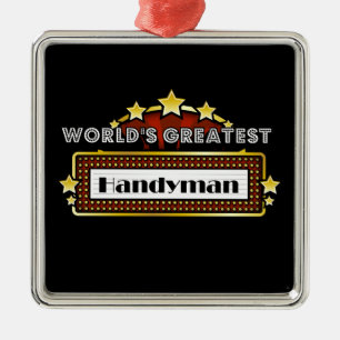 World's Greatest Handyman Metal Ornament