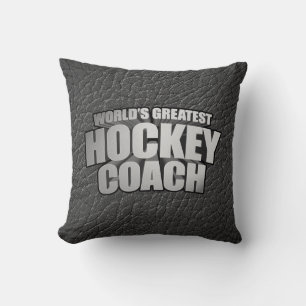 Worlds Greatest Hockey Coach Cushion