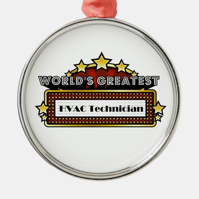 World's Greatest HVAC Technician Metal Tree Decoration (Front)