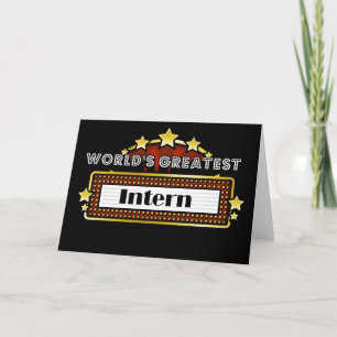 World's Greatest Intern Card