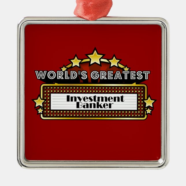 World's Greatest Investment Banker Metal Tree Decoration (Front)
