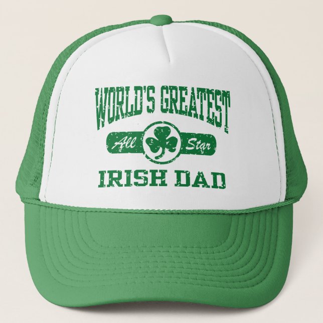 World's Greatest Irish Dad Trucker Hat (Front)