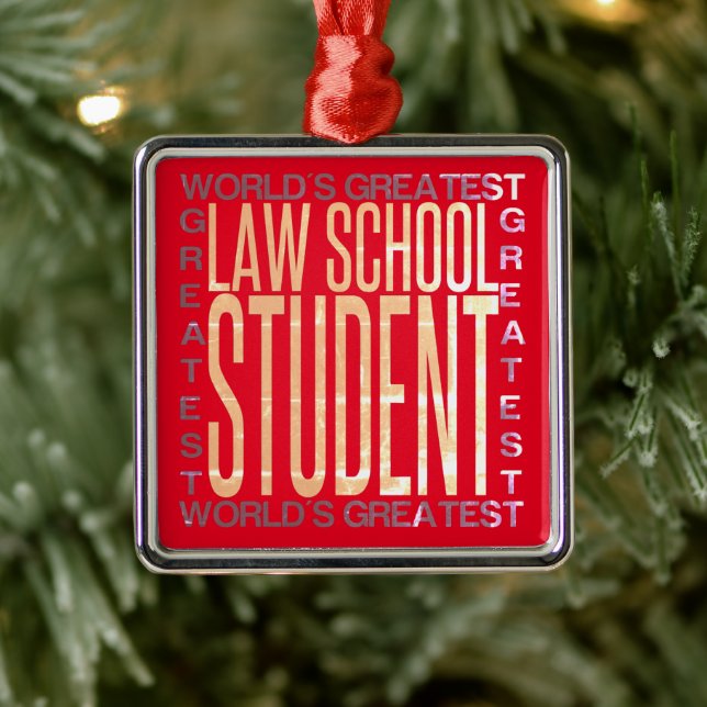 Worlds Greatest Law School Student Metal Ornament (Tree)