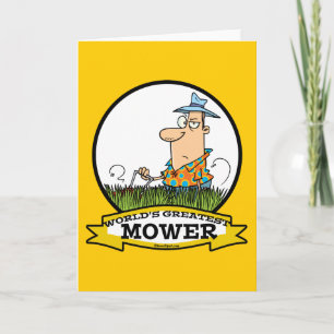WORLDS GREATEST LAWN MOWER MEN CARTOON CARD