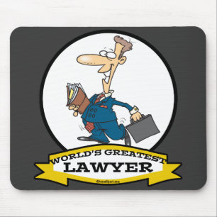 WORLDS GREATEST LAWYER II MEN CARTOON MOUSE PAD