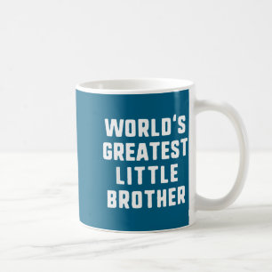 World's greatest little brother funny family coffee mug