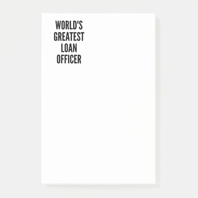 Worlds Greatest Loan Officer Post-it Notes (Front)