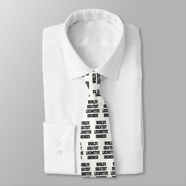 Worlds Greatest Locomotive Engineer Tie (Tied)