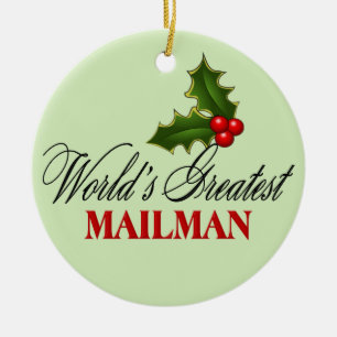 World's Greatest Mailman Ceramic Ornament