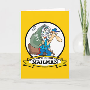 WORLDS GREATEST MAILMAN MEN CARTOON CARD