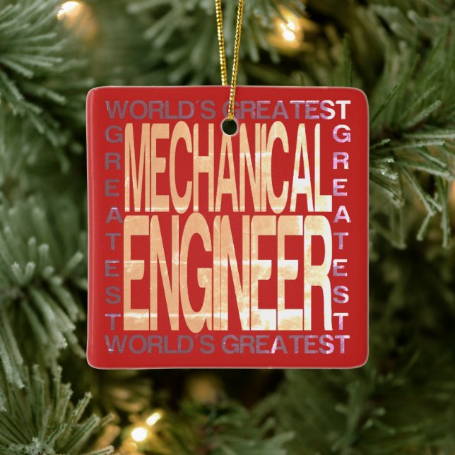 Worlds Greatest Mechanical Engineer Ceramic Ornament (Tree)