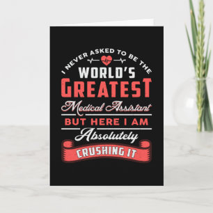 Worlds Greatest Medical Assistant Doctor Funny Card