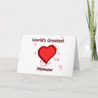 World's Greatest Memaw Card