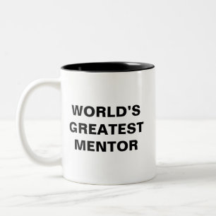 World's Greatest Mentor Thank you Teacher Two-Tone Coffee Mug