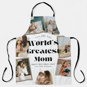 World's Greatest Mom 7 Photo Collage Apron