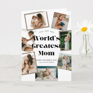 World's Greatest Mom 7 Photo Mother's Day Card