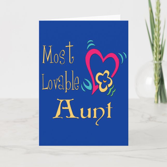 World's Greatest Most Loveable Aunt Card (Front)