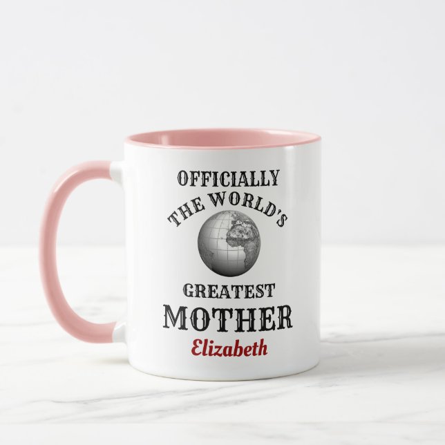 Worlds Greatest Mother Add Your Name Mum Mug (Left)