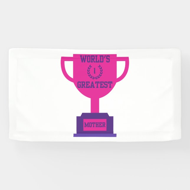 World's Greatest Mother's Day 1.6x3 Vinyl Banner (Horizontal)