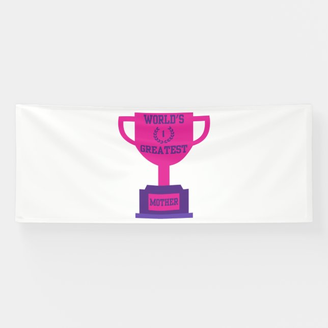 World's Greatest Mother's Day 4x10 Vinyl Banner (Horizontal)